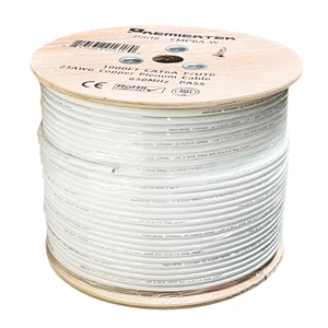 Premiertek 23AWG 0.58mm Bare Copper CAT6A UTP 4-Pairs 1000FT Plenum CMP Cable Fluke Pass(UP to 650MHz Bandwith) (White) Premiertek 23AWG 0.58mm Bare Copper CAT6A UTP 4-Pairs 1000FT Plenum CMP Cable Fluke Pass(UP to 650MHz Bandwith) (White)