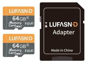 Lufasnd 2-Pack 64GB Micro SD Card with Adapter, High Speed U3 C10 V30 SDXC Memory Card Up to 100MB/s, 4K Video Recording for GoPro, Smartphone, Camera, Tablet, Dash Cam Lufasnd 2-Pack 64GB Micro SD Card with Adapter, High Speed U3 C10 V30 SDXC Memory Card Up to 100MB/s, 4K Video Recording for GoPro, Smartphone, Camera, Tablet, Dash Cam
