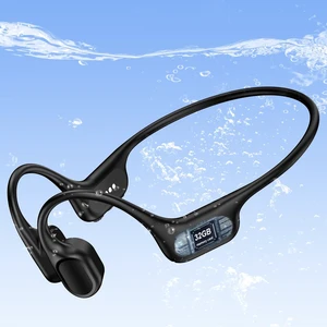 RR SPORTS IP68 Waterproof Swimming Headphones, Bone Conduction Bluetooth 6.0 Headphones, Built-in 32GB MP3 Player, Soft Lightweight Open-Ear Design for Swimming Marathons Showers Cycling(Black RR SPORTS IP68 Waterproof Swimming Headphones, Bone Conduction Bluetooth 6.0 Headphones, Built-in 32GB MP3 Player, Soft Lightweight Open-Ear Design for Swimming Marathons Showers Cycling(Black