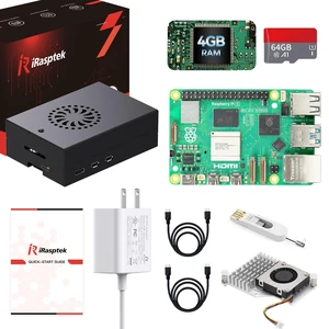 iRasptek Starter Kit for Raspberry Pi 5 4GB-64GB RAM Edition of OS-Bookworm Pre-Loaded (Aluminum Case) iRasptek Starter Kit for Raspberry Pi 5 4GB-64GB RAM Edition of OS-Bookworm Pre-Loaded (Aluminum Case)