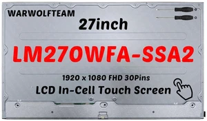 WARWOLFTEAM Compatible with LM270WFA-SSA2 LM270WFA(SS)(A2) LM270WFA SS A2 30Pins 60Hz 27inch IPS LCD LED Screen 1920 x 1080 FHD Display Panel(Only for Touch Version) WARWOLFTEAM Compatible with LM270WFA-SSA2 LM270WFA(SS)(A2) LM270WFA SS A2 30Pins 60Hz 27inch IPS LCD LED Screen 1920 x 1080 FHD Display Panel(Only for Touch Version)