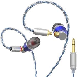 GUAEIMO G4M4B1L HiFi IEMs, Wired in-Ear Monitors with Detachable MMCX Cable, Professional Audiophile Earbuds, Aluminum Shell & 4-Strand Silver-Plated Cable, 4.4mm No Mic Blue Silver GUAEIMO G4M4B1L HiFi IEMs, Wired in-Ear Monitors with Detachable MMCX Cable, Professional Audiophile Earbuds, Aluminum Shell & 4-Strand Silver-Plated Cable, 4.4mm No Mic Blue Silver
