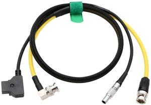 HangTon Power SDI Cable for SmallHD 703 Bolt, Cine 5 7, 503U 703U, Transvideo Starlite Monitor, D-tap to 2-pin, Right Angle BNC, 60cm HangTon Power SDI Cable for SmallHD 703 Bolt, Cine 5 7, 503U 703U, Transvideo Starlite Monitor, D-tap to 2-pin, Right Angle BNC, 60cm