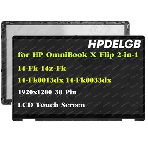 HPDELGB Replacement for HP OmniBook X Flip 2-in-1 14-fk0013dx 14-fk0033dx 14-fk 14z-fk 14-fk0000 1920x1200 30Pin Laptop LCD Touch Screen Digitizer Assembly Bezel Panel Non-OLED HPDELGB Replacement for HP OmniBook X Flip 2-in-1 14-fk0013dx 14-fk0033dx 14-fk 14z-fk 14-fk0000 1920x1200 30Pin Laptop LCD Touch Screen Digitizer Assembly Bezel Panel Non-OLED