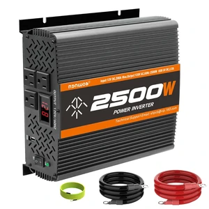 2500W Inverter 12V DC to 120V AC Converter for Home, RV, Truck, Off-Grid Solar Power Inverter with Built-in 5V/2.1A USB, AC Hardwire Port, Remote Controller 2500W Inverter 12V DC to 120V AC Converter for Home, RV, Truck, Off-Grid Solar Power Inverter with Built-in 5V/2.1A USB, AC Hardwire Port, Remote Controller