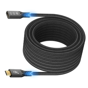 CHENLENIC 20Gbps USB C 3.2 Extension Cable, USBC 3.2 Gen2 Type-c Male to Female Extender Cable Ultra HD 4K@60Hz 240W Charging 20Gbps Data Transfer Compatible with External SSD eGPU (Extension 6M) CHENLENIC 20Gbps USB C 3.2 Extension Cable, USBC 3.2 Gen2 Type-c Male to Female Extender Cable Ultra HD 4K@60Hz 240W Charging 20Gbps Data Transfer Compatible with External SSD eGPU (Extension 6M)