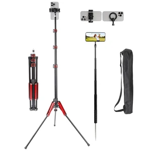 Golf Tripod & Monopod 2-in-1 Phone Stand Holder with Spike Stake, 75" Extendable Selfie Stick Tripod for Recording Golf Swing, Magnetic Ground Mount for MagSafe & Smartphones - Stable Hands-Free Video Golf Tripod & Monopod 2-in-1 Phone Stand Holder with Spike Stake, 75" Extendable Selfie Stick Tripod for Recording Golf Swing, Magnetic Ground Mount for MagSafe & Smartphones - Stable Hands-Free Video