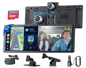 10.3-Inch HD Wireless CarPlay Screen for Car with Rotatable 4K Dash Cam 10.3-Inch HD Wireless CarPlay Screen for Car with Rotatable 4K Dash Cam