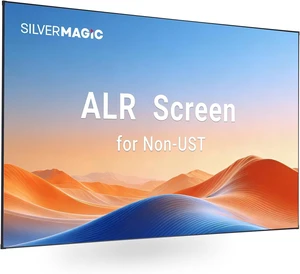 ALR Projector Screen for Standard Throw (Non-UST) with Fixed Frame by SilverMagic - Indoor Wall-Mounted Gray Screen for Home Theater/Living Room/Patio/Office/Classroom - 150-A inch 16:9 ALR Projector Screen for Standard Throw (Non-UST) with Fixed Frame by SilverMagic - Indoor Wall-Mounted Gray Screen for Home Theater/Living Room/Patio/Office/Classroom - 150-A inch 16:9