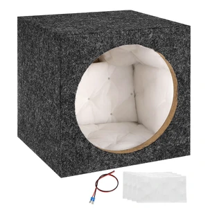 MECCANIXITY 8 Inch Ported Wooden Speaker Enclosure, Single Vented, Gray MECCANIXITY 8 Inch Ported Wooden Speaker Enclosure, Single Vented, Gray
