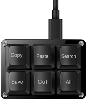 Mini 6-Key Copy Paste Programmable Keyboard Hotswappable Mechanical Switch Mini 6-Key Copy Paste Programmable Keyboard Hotswappable Mechanical Switch