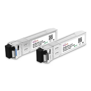 1 Pair 10GBASE-BX20-UD BiDi SFP+ Module, TX 1270nm/1330nm, RX 1330nm/1270nm, 20km DOM Simplex LC/UPC SMF Optical Transceiver Mini Gbic for Juniper Networks JNP-SFP-10G-BX20U/JNP-SFP-10G-BX20D 1 Pair 10GBASE-BX20-UD BiDi SFP+ Module, TX 1270nm/1330nm, RX 1330nm/1270nm, 20km DOM Simplex LC/UPC SMF Optical Transceiver Mini Gbic for Juniper Networks JNP-SFP-10G-BX20U/JNP-SFP-10G-BX20D