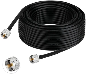 Superbat RG8x Coaxial Cable, CB Coax Cable 75ft UHF PL259 Male to Male Low Loss CB Antenna Cables 50 Ohm for HAM Radio, Antenna Analyzer Superbat RG8x Coaxial Cable, CB Coax Cable 75ft UHF PL259 Male to Male Low Loss CB Antenna Cables 50 Ohm for HAM Radio, Antenna Analyzer