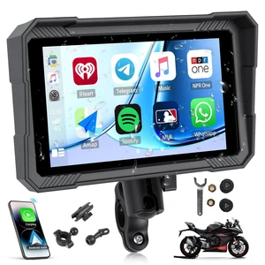 5 Inch Wireless Motorcycle Carplay GPS Navigation System,Apple Carplay and Android Auto Waterproof Screen for Motorcycle with Dual Bluetooth Google Assistant with Magnetic Mount Anti-Glare TPMS 5 Inch Wireless Motorcycle Carplay GPS Navigation System,Apple Carplay and Android Auto Waterproof Screen for Motorcycle with Dual Bluetooth Google Assistant with Magnetic Mount Anti-Glare TPMS