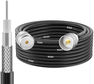YTXCABLE RG8X Coaxial Cable Optional, UHF Male to UHF Female Connector Jumper Cable, Low Loss 50 Ohm for CB HAM Radio, HF VHF Radio, Antenna Analyzer, SWR Meter (SO239 to PL259 RG8x, 35FT) YTXCABLE RG8X Coaxial Cable Optional, UHF Male to UHF Female Connector Jumper Cable, Low Loss 50 Ohm for CB HAM Radio, HF VHF Radio, Antenna Analyzer, SWR Meter (SO239 to PL259 RG8x, 35FT)