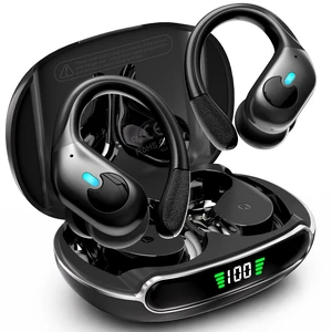 Active Noise Cancelling Ear Buds Wireless Earbuds 90H Playtime Bluetooth Headphones Stereo Bass Over-Ear Hooks Earphones with Power Display Case IPX7 Waterproof Headset for Workout/Running, Bla Active Noise Cancelling Ear Buds Wireless Earbuds 90H Playtime Bluetooth Headphones Stereo Bass Over-Ear Hooks Earphones with Power Display Case IPX7 Waterproof Headset for Workout/Running, Bla