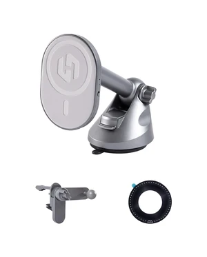 HexaCharge 4-in-1 Wireless Car Adapter Works with Apple CarPlay and Android Auto, Magnetic Phone Mount with Wireless Charging, Converts Wired to Wireless for iPhone & Android HexaCharge 4-in-1 Wireless Car Adapter Works with Apple CarPlay and Android Auto, Magnetic Phone Mount with Wireless Charging, Converts Wired to Wireless for iPhone & Android