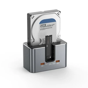 Bslemon Hybrid Dual-Drive Hard Drive Docking Station, Supports 1SATA HDD/SSD (2.5"/3.5") + 1M.2 NVMe SSD, USB-C Tool-Free External Dock for Data Access & Backup Bslemon Hybrid Dual-Drive Hard Drive Docking Station, Supports 1SATA HDD/SSD (2.5"/3.5") + 1M.2 NVMe SSD, USB-C Tool-Free External Dock for Data Access & Backup
