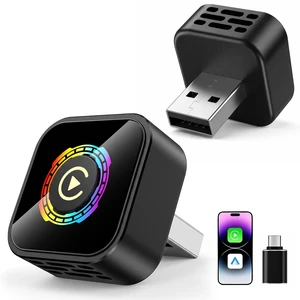 Wireless CarPlay Adapter, 2-in-1 Mini CarPlay & Android Auto, Plug & Play Wireless CarPlay Adapter, 2-in-1 Mini CarPlay & Android Auto, Plug & Play
