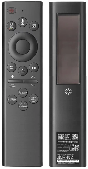 BN59-01385A Solar Voice Replacement Remote Control for Samsung TV, Rechargeable Solar Cell Power Control for Samsung 2021 2022 2023 Neo QLED, The Frame and Crystal 4k 8K UHD Smart TVs BN59-01385A Solar Voice Replacement Remote Control for Samsung TV, Rechargeable Solar Cell Power Control for Samsung 2021 2022 2023 Neo QLED, The Frame and Crystal 4k 8K UHD Smart TVs