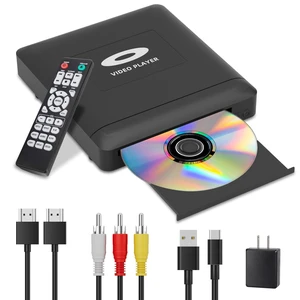 Mini HD DVD Player with Hdmi, Multi Region DVD Player for Smart TV, HDMI/RCA Output Cable Included, 1080P, Breakpoint Memory, Built-in PAL/NTSC, CD Players for Home Mini HD DVD Player with Hdmi, Multi Region DVD Player for Smart TV, HDMI/RCA Output Cable Included, 1080P, Breakpoint Memory, Built-in PAL/NTSC, CD Players for Home
