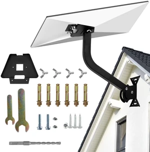 Starlink Gen 3 Roof Mount Adjustable Pivot Wall Mount for Starlink Gen3 Heavy Duty Pole Mounting Kit with Metal Gen 3 Pipe Adapter for Standard V3 Dish (Black) Starlink Gen 3 Roof Mount Adjustable Pivot Wall Mount for Starlink Gen3 Heavy Duty Pole Mounting Kit with Metal Gen 3 Pipe Adapter for Standard V3 Dish (Black)