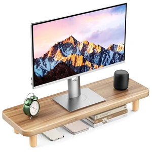 Monitor Stand Riser, 24 Inch Wood Desk Organizer with Monitor Stand & Storage Computer Monitor and Laptop Riser Multifunctional Laptop Stand Desk Organizer for Office Home Screen/Laptop/PC -Light Waln Monitor Stand Riser, 24 Inch Wood Desk Organizer with Monitor Stand & Storage Computer Monitor and Laptop Riser Multifunctional Laptop Stand Desk Organizer for Office Home Screen/Laptop/PC -Light Waln