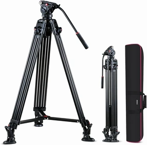 VILTROX VX-18M 74 Inch Heavy Video Tripod with Fluid Head VILTROX VX-18M 74 Inch Heavy Video Tripod with Fluid Head