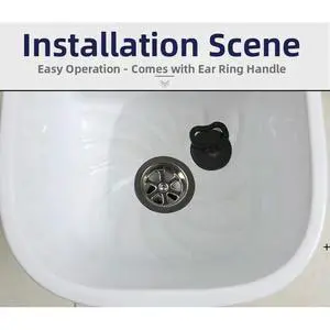 51mm Sink Stopper Cover with Ear Ring Handle for Bathroom Drain Fitting Standard 51mm Opening Rubber Seal PP Base 51mm Sink Stopper Cover with Ear Ring Handle for Bathroom Drain Fitting Standard 51mm Opening Rubber Seal PP Base