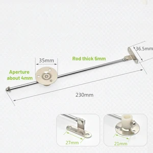 Silver Wear-resistant Flat Door Arm Support Hinges 230mm For Lift Up Stay Furniture Hardware Silver Wear-resistant Flat Door Arm Support Hinges 230mm For Lift Up Stay Furniture Hardware