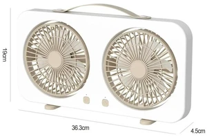 Dual Head USB Desktop Fan with Independent Head Control for Office Dormitory and Outdoor Use Quiet Reliable Airflow Delivery Dual Head USB Desktop Fan with Independent Head Control for Office Dormitory and Outdoor Use Quiet Reliable Airflow Delivery