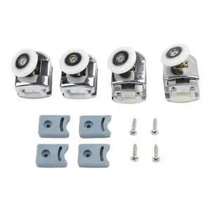 Smooth Operating Shower Door Rollers Pack of 4 Zinc Alloy Wheels (25mm) Designed for Easy Installation on Glass Smooth Operating Shower Door Rollers Pack of 4 Zinc Alloy Wheels (25mm) Designed for Easy Installation on Glass