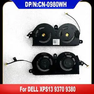 0980WH For XPS 13 9370 9380 P82G Laptop Cooling Fan DC05V 0.4A Cooler Fan CN-0980WH 980WH Heatsink Radiator 0980WH For XPS 13 9370 9380 P82G Laptop Cooling Fan DC05V 0.4A Cooler Fan CN-0980WH 980WH Heatsink Radiator