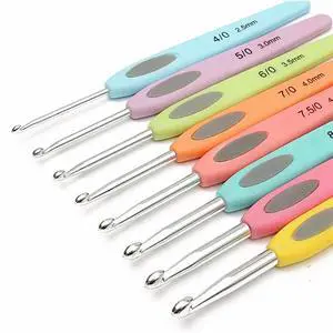 Knitting Needles Crochet Hooks 8pcs Set 2.5~6mm Easy Tool Plastic Handle Aluminum Useful Accessories Knitting Needles Crochet Hooks 8pcs Set 2.5~6mm Easy Tool Plastic Handle Aluminum Useful Accessories