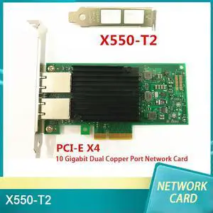 X550-T2 10G PCIE X4 RJ45 10 Gigabit Dual Copper Port Network Card X550-T2 10G PCIE X4 RJ45 10 Gigabit Dual Copper Port Network Card