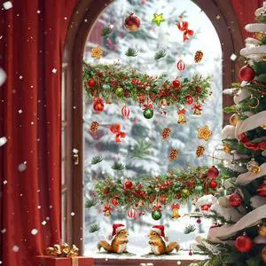 Festive PVC ChristmFor as WFor all For and Window Stickers EFor asy For applicFor ation for Cozy HolidFor ay Home DecorFor ation Festive PVC ChristmFor as WFor all For and Window Stickers EFor asy For applicFor ation for Cozy HolidFor ay Home DecorFor ation