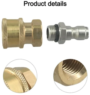 Cleaning Machine Connector High Pressure Connector Copper And Stainless Steel Effortless Installation Female Quick-Connect Cleaning Machine Connector High Pressure Connector Copper And Stainless Steel Effortless Installation Female Quick-Connect
