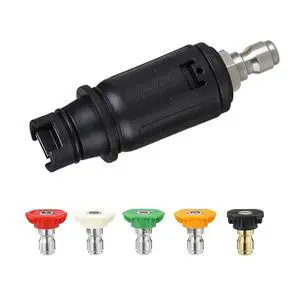 Quick Connect Nozzle Adjustable Nozzle Adjustable Spray Angle Compatible With Pressure Washers Heavy-Duty Cleaning Quick Connect Nozzle Adjustable Nozzle Adjustable Spray Angle Compatible With Pressure Washers Heavy-Duty Cleaning