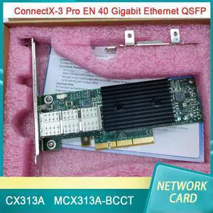 NIC CX313A MCX313A-BCCT ConnectX-3 Pro EN 40 Gigabit Ethernet QSFP PCIe3.0 x8 Single Port Network Card NIC CX313A MCX313A-BCCT ConnectX-3 Pro EN 40 Gigabit Ethernet QSFP PCIe3.0 x8 Single Port Network Card