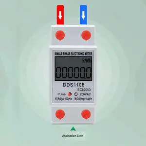AC220V 80A Single Phase Digital Energy Meter DDS1108 2P with LCD Display and Non Volatile Memory for Consistent Energy Recording AC220V 80A Single Phase Digital Energy Meter DDS1108 2P with LCD Display and Non Volatile Memory for Consistent Energy Recording