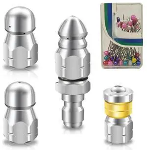 Rotating Spray Tip Sewer Jetter Nozzle Silver Stainless Steel Sewer Nozzle Nozzle Stainless Steel Construction Rotating Spray Tip Sewer Jetter Nozzle Silver Stainless Steel Sewer Nozzle Nozzle Stainless Steel Construction