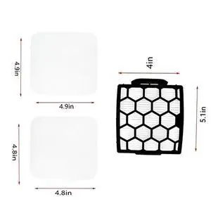 For Shark LA300 LA802 LA302 LA502 Compatible Replacement Filter Set Foam Plus Felt Vacuum Filter 2 Pcs Per Type For Shark LA300 LA802 LA302 LA502 Compatible Replacement Filter Set Foam Plus Felt Vacuum Filter 2 Pcs Per Type