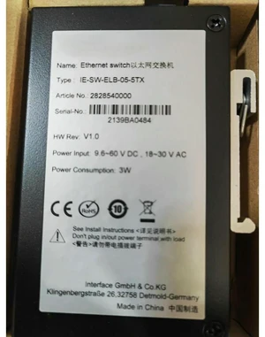 2828540000 Ethernet Switch IE-SW-ELB-05-5TX 5 Ports 2828540000 Ethernet Switch IE-SW-ELB-05-5TX 5 Ports