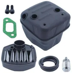 Replacement Exhaust Muffler and Filter Kit for 357XP 359 355 357 Chainsaw with Gasket Bolts Fuel Line and Air Filter Replacement Exhaust Muffler and Filter Kit for 357XP 359 355 357 Chainsaw with Gasket Bolts Fuel Line and Air Filter