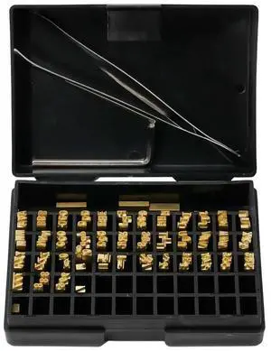 120pcs Coding Machine Word Grain 2*3*15cm Hot Stamp Copper Letters Thermal Ribbon Printing Font Electric Ribbon Coding 120pcs Coding Machine Word Grain 2*3*15cm Hot Stamp Copper Letters Thermal Ribbon Printing Font Electric Ribbon Coding