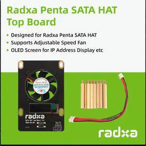 Radxa Penta SATA HAT Top Board, Designed for Radxa Penta SATA HAT Radxa Penta SATA HAT Top Board, Designed for Radxa Penta SATA HAT