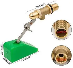 Automatic For Water Level Control Valve 1/2 inch Brass for Tanks Ponds Aquariums Fountains and Livestock For Water Troughs Automatic For Water Level Control Valve 1/2 inch Brass for Tanks Ponds Aquariums Fountains and Livestock For Water Troughs