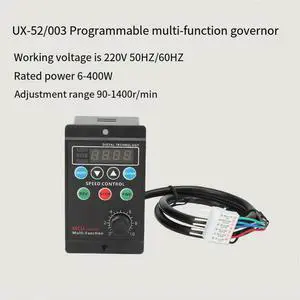 Digital Motor Controller 400W for AC110-240V Supply UX 52/003 Model 50/60Hz Compatible Panel Mount Installation Digital Motor Controller 400W for AC110-240V Supply UX 52/003 Model 50/60Hz Compatible Panel Mount Installation