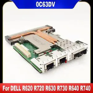 0C63DV Optical Fiber 10 Gigabit Optical Port Network Card C63DV For R620 R720 R630 R730 R640 R740 Server Ethernet Card 0C63DV Optical Fiber 10 Gigabit Optical Port Network Card C63DV For R620 R720 R630 R730 R640 R740 Server Ethernet Card