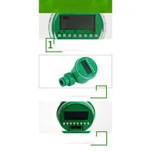 Green Plastic Irrigation Controller for Lawn and Balcony with LCD Interface and Quick Connect Fittings for Hassle Setup Green Plastic Irrigation Controller for Lawn and Balcony with LCD Interface and Quick Connect Fittings for Hassle Setup
